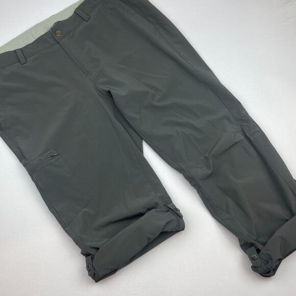 ~ REI Pants 14p Convertible 3-length Hiking Outdoor Gray 37249 Zip Pockets Women - Picture 1 of 13
